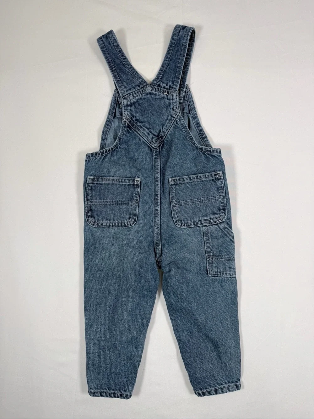 OLD NAVY Baby Girls' Floral Denim Vestbak Overalls Country Cottagecore 18-24M